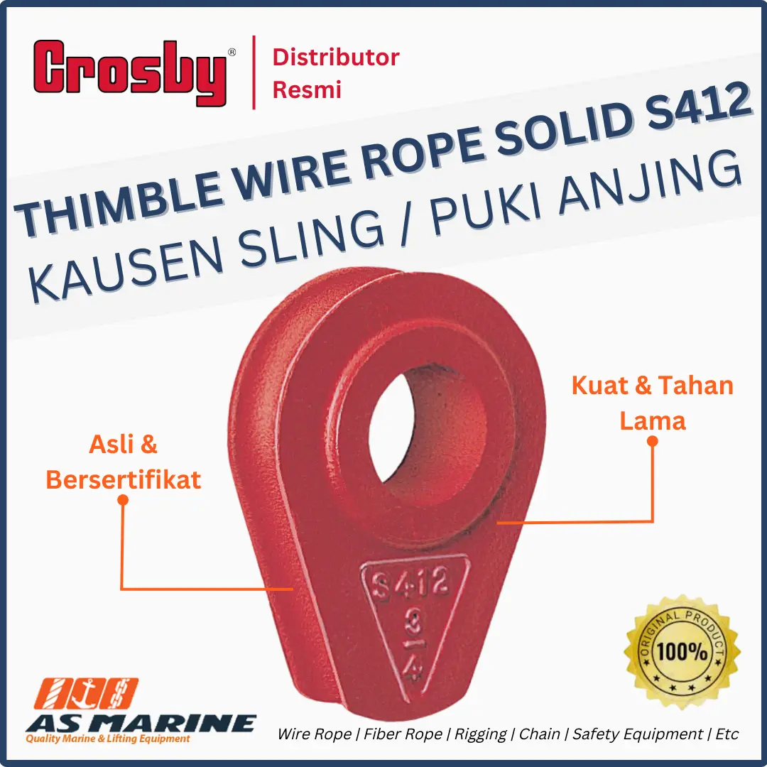 thimble wire rope solid crosby s412